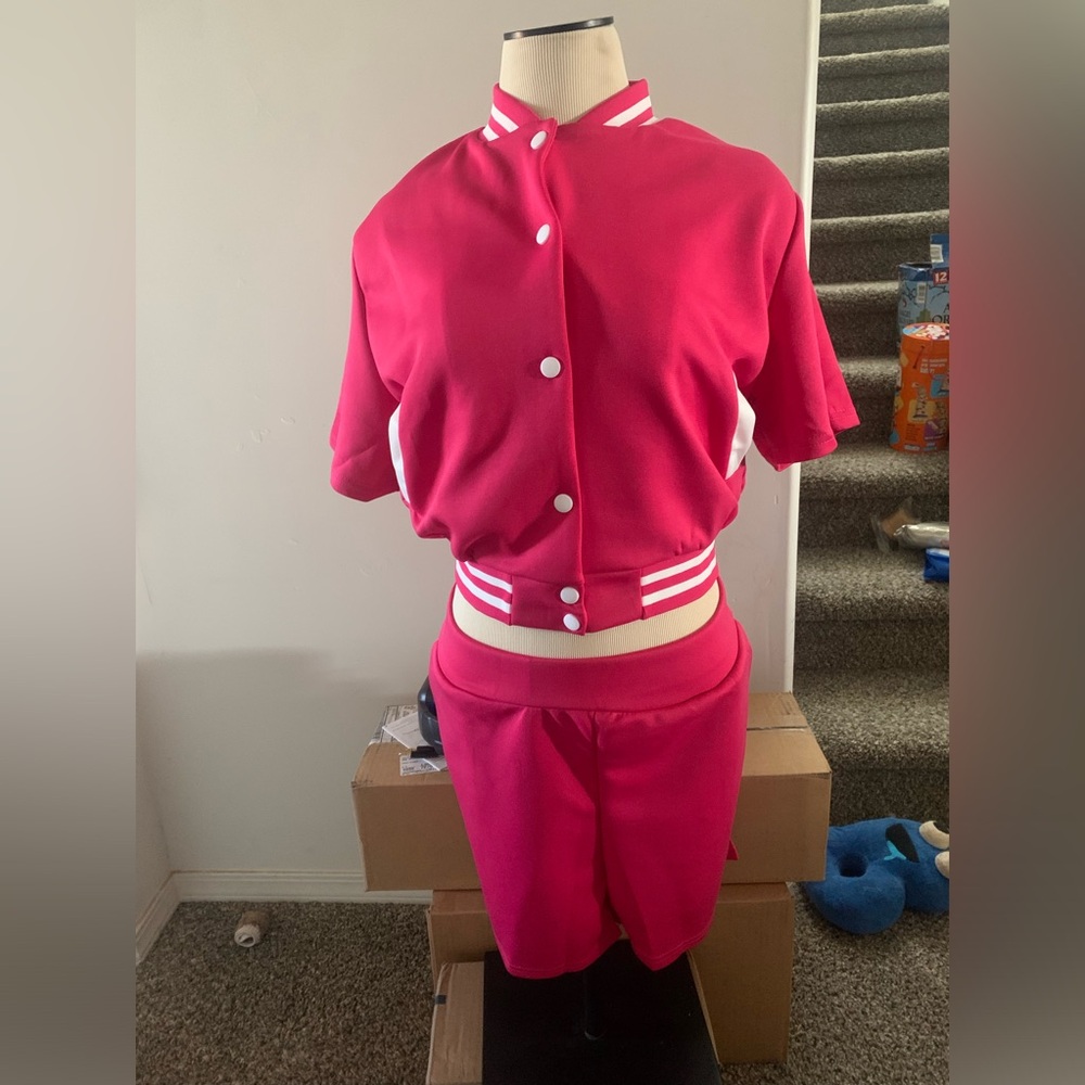 NEW 2xl women's jogging set (barbie pink)